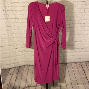 NWT ANNE KLEIN V-NECK WRAP DRESS